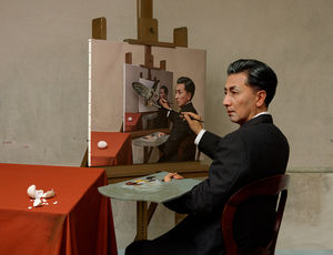 Self-Portraits through Art History (Magritte / Triple Personality)