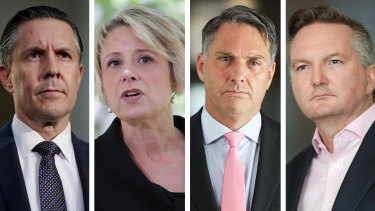 Mark Butler, Kristina Keneally, Richard Marles and Chris Bowen all have new responsibilities after the Labor reshuffle.