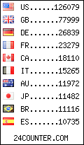 visitors by country counter