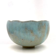 Ash Blue Footed Bowl | By Sylvie Joly