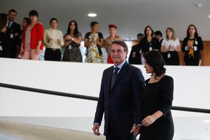 Jair Bolsonaro and First Lady Michelle during the End of Year Thanksgiving WorshipBrasília, 12/09/2019