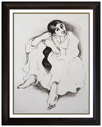 R.C. Gorman, ‘R C Gorman Lithograph Original SIGNED Rare Young NATIVE AMERICAN Women Art R.C.’, 20th Century