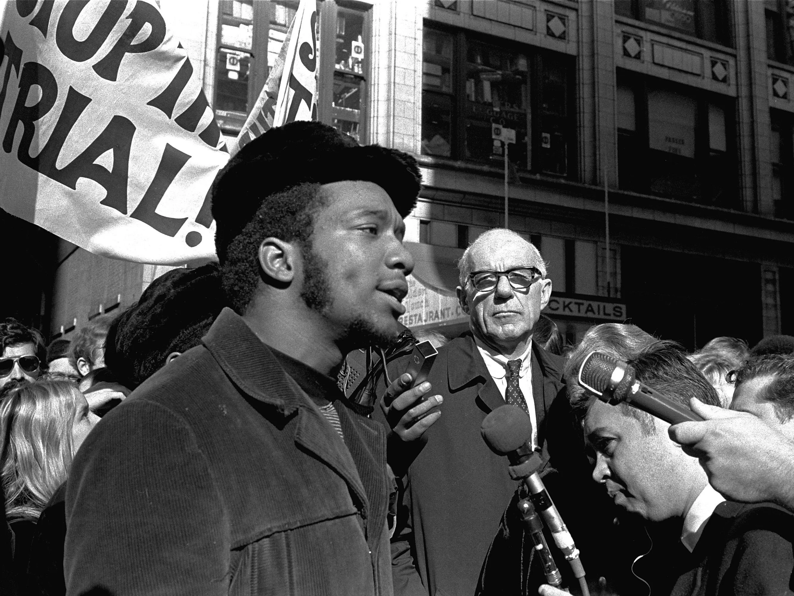 Mandatory Credit Photo by EskAPShutterstock SPOCK HAMPTON At a rally outside the U.S. Courthouse Dr. Benjamin Spock...