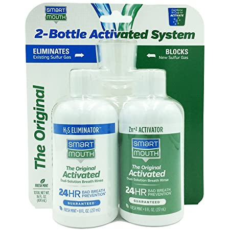 SmartMouth Original Mouthwash 16oz 2-Bottle Activated System for 24-Hour Bad Breath Protection