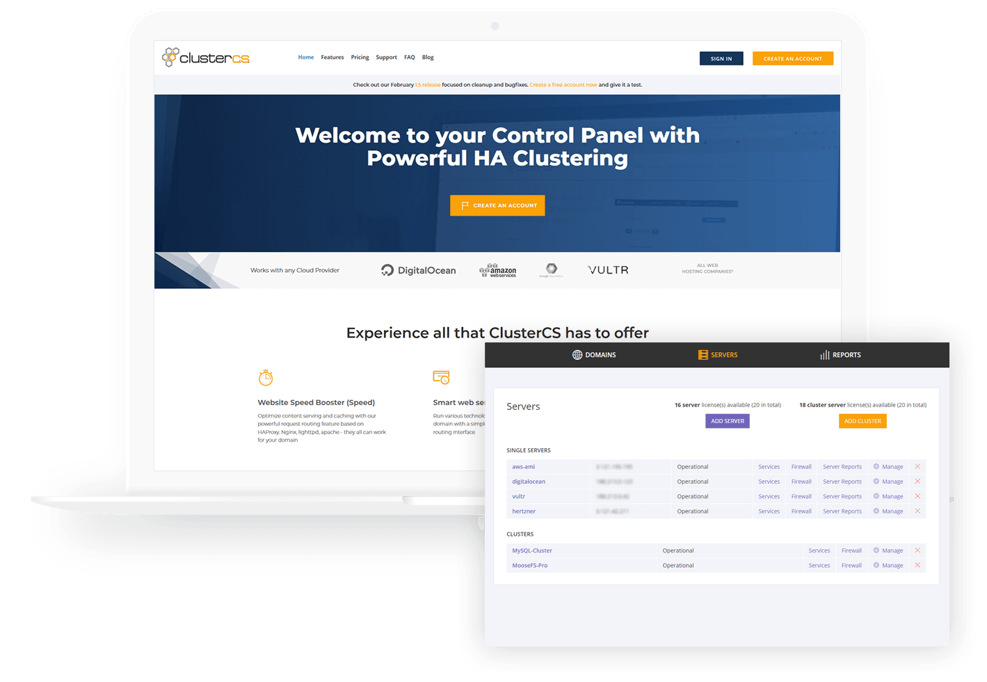 ClusterCS Control Panel