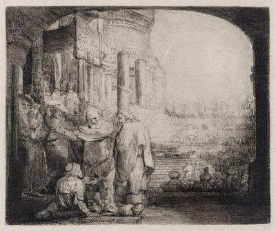 Rembrandt van Rijn, ‘Peter and John Healing the Cripple at the Gate of the Temple’, 1652