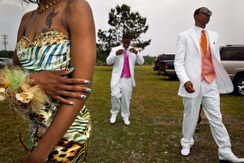 Seniors arriving at the first integrated prom, ca. 2010