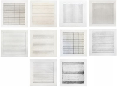 Agnes Martin, ‘Suite of Ten Lithographs’, 1990