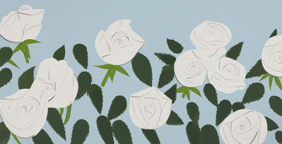 Alex Katz, ‘White roses’, 2014