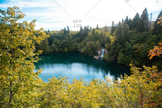 Waterfall in Plitvice Lakes National Park