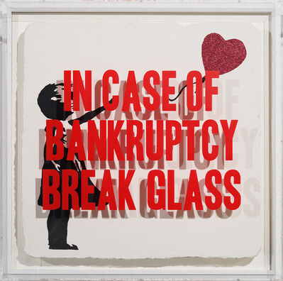 Thirsty Bstrd, ‘In case of Bankruptcy - Girl with Balloon Red Glitter’, 2020