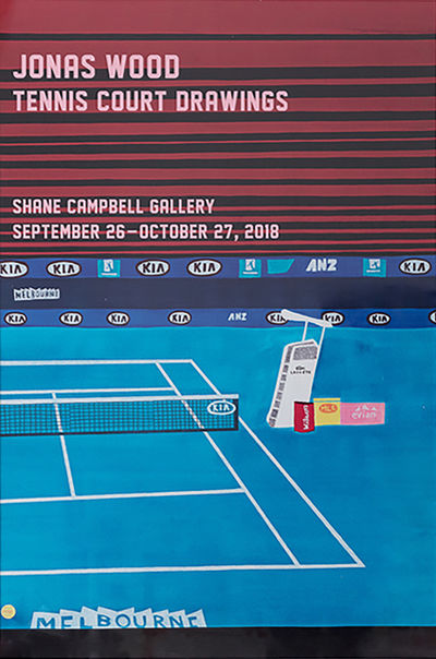 Jonas Wood, ‘Tennis Court Drawing Poster’, 2018