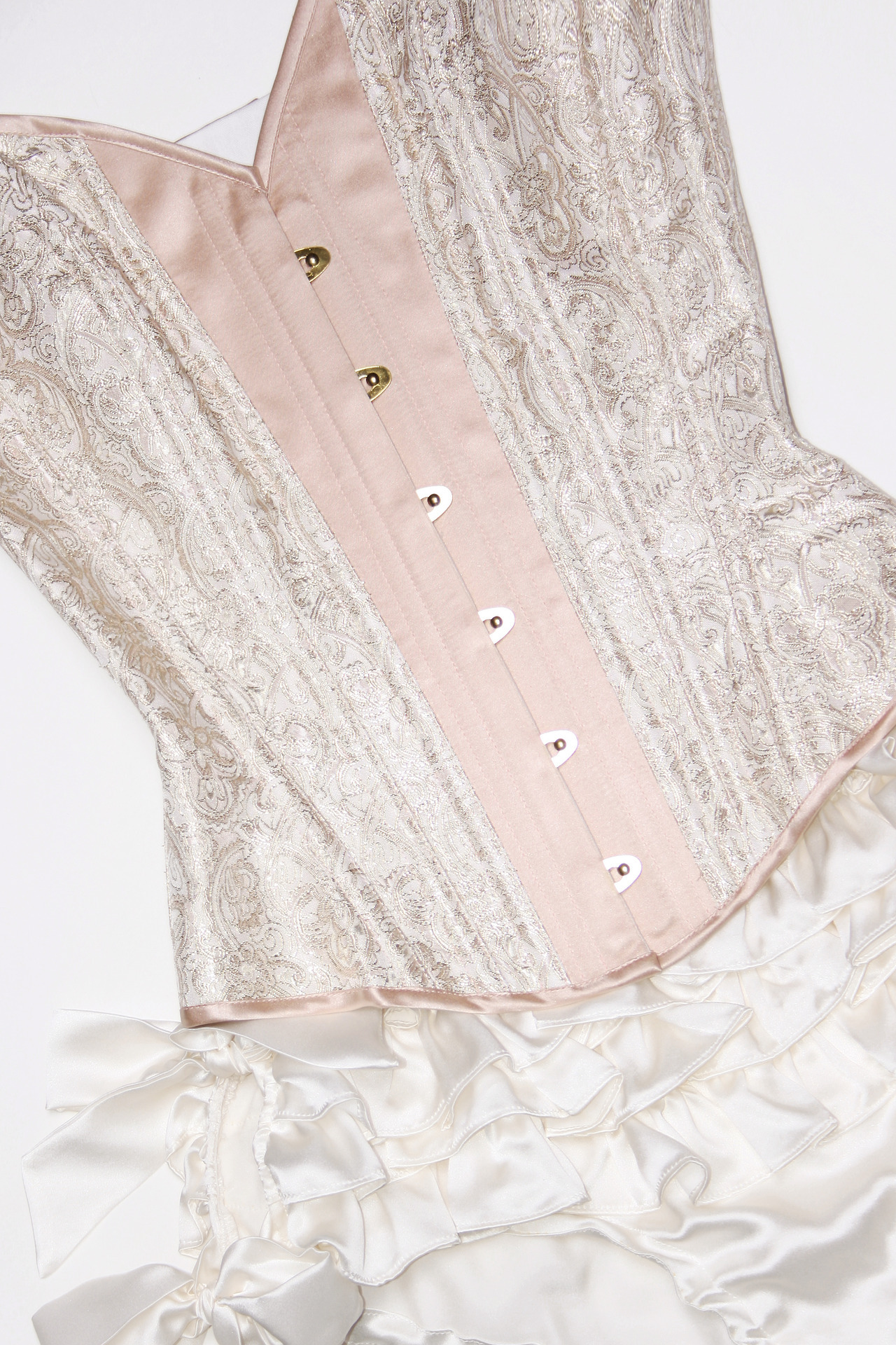 angelafriedman:
“The Isabel corset and silk ruffled panties from Angela Friedman lingerie