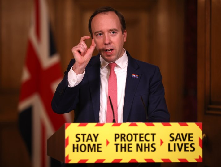 Health Secretary, Matt Hancock speaks at the government coronavirus briefing at Downing Street on March 5, 2021.