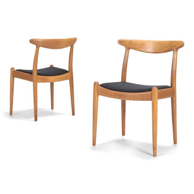 Hans Jørgensen Wegner, ‘A set of six dining chairs - model W2’, ca. 1953