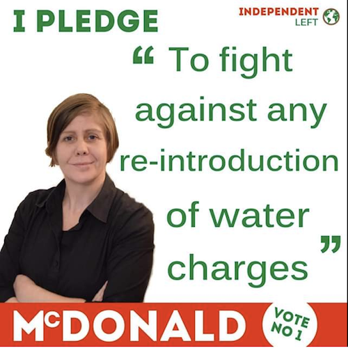 Niamh McDonald pledges to oppose water charges