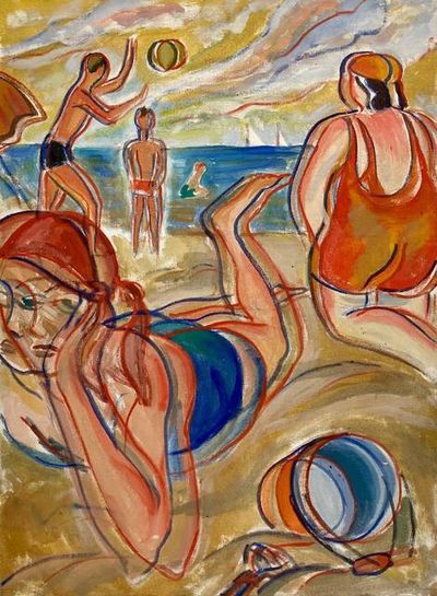 Harold Haydon, ‘Untitled (Beach Scene)’, ca. ca. 1950