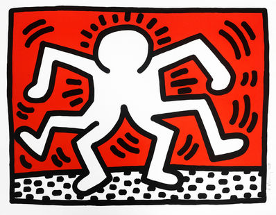 Keith Haring, ‘RARE SIGNED WORKING PROOF "Untitled" Double Man’, 1986