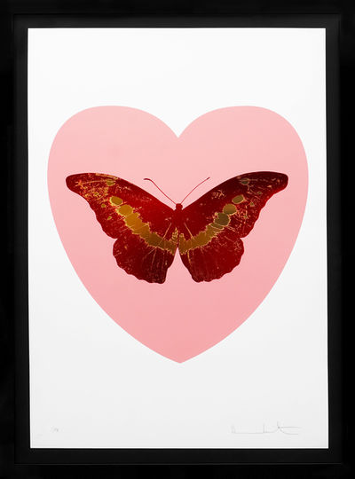 Damien Hirst, ‘'I Love You' Butterfly, Pink/Red’, 2015
