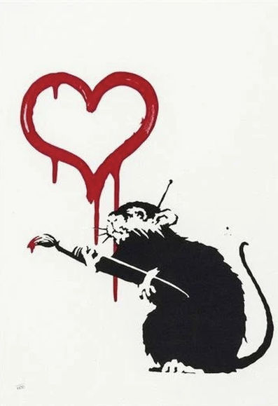 Banksy, ‘Love Rat’, 2004