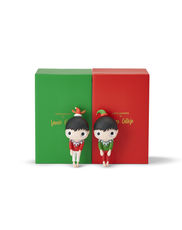 Little Maurizio Figurine - X'mas Edition Set (Red Santa Claus & Green Xmas Elf)