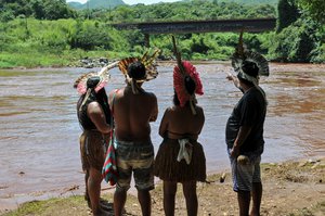 Native Indians Brumadinho dam disaster, Minas Gerais, Brazil