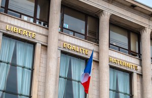 The French flag and motto, Libery, Egalite, Fraternite