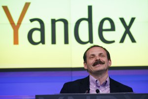 Arkady Volozh, CEO of Yandex, attends his company's initial public offering at the Nasdaq MarketSite, Tuesday, May 24, 2011 in New York. Yandex is a Russian internet search company.