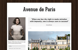 Avenue de Paris Free Tumblr Theme