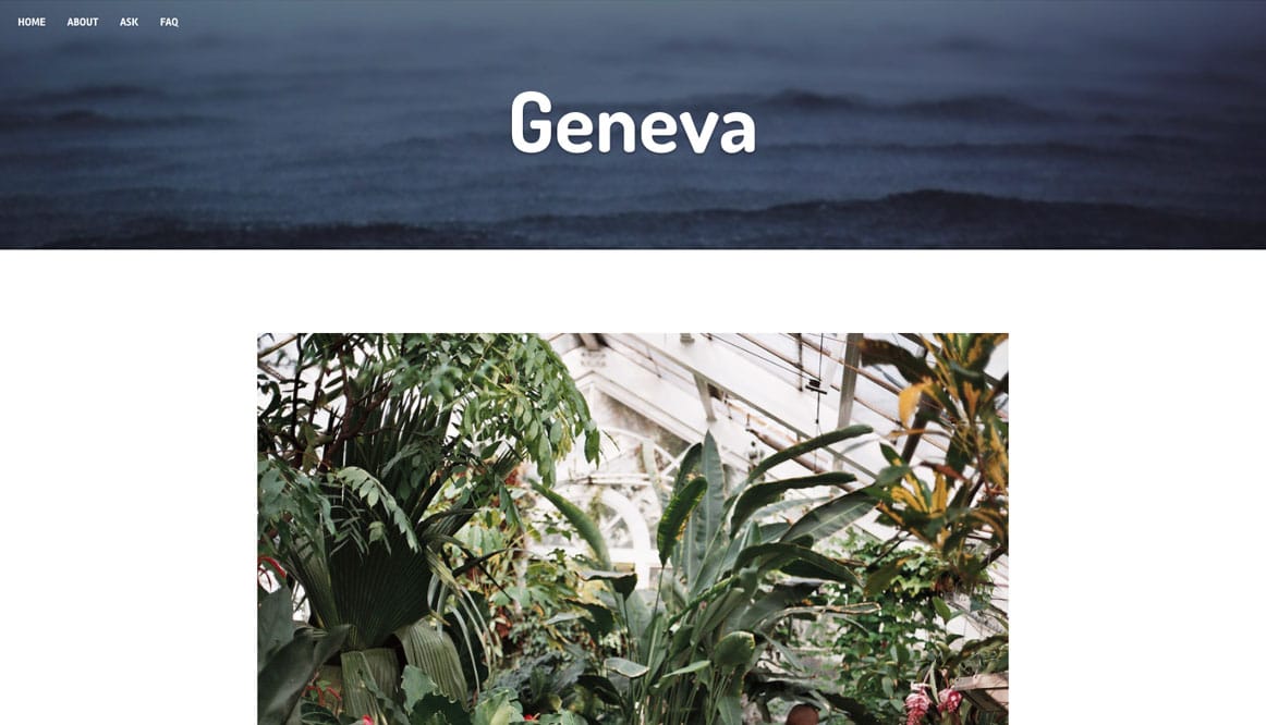 Geneva Premium Tumblr Theme