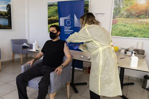 The first Covid-19 vaccinations are administered at senior citizen care home in Nicosia