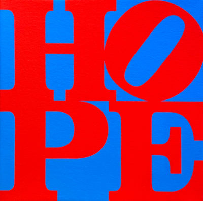 Robert Indiana, ‘HOPE (red, blue)’, 2015