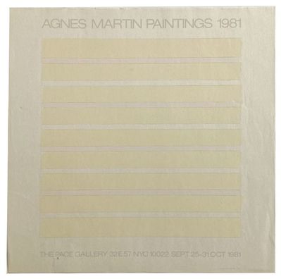 Agnes Martin, ‘ Agnes Martin Paintings 1981’, 1981