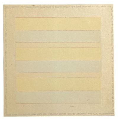 Agnes Martin, ‘Agnes Martin Fifty Small Paintings At Pace’, 1978