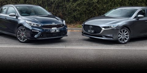 2020 Kia Cerato GT v Mazda 3 G25 Evolve comparison