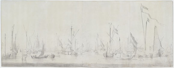 The Dutch Fleet at Anchor