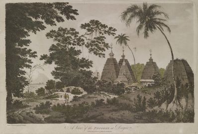 William Hodges, ‘A View of the Pagodas of Deogur’, 1787