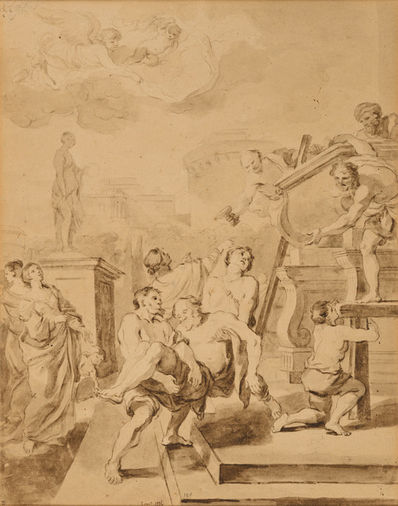 Jean-Honoré Fragonard, ‘The tomb of Sant Andrea (after Matia Preti)’, 1774