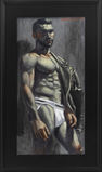 [Bruce Sargeant (1898-1938)] Christopher Posing with Leather Jacket in White Jockstrap