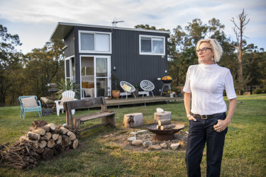 TRAVEL: Margo Keegan’s Tiny House in Freemans Reach is available for rent. 21st April 2021, Photo: Wolter Peeters, The Sydney Morning Herald.