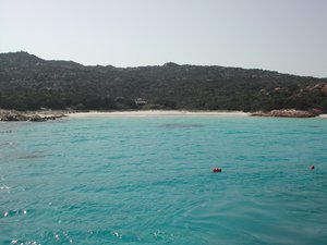 File - The Pink Beach in Budelli. Budelli is an island in the Maddalena archipelago, near the strait of Bonifacio in northern Sardinia, Italy.