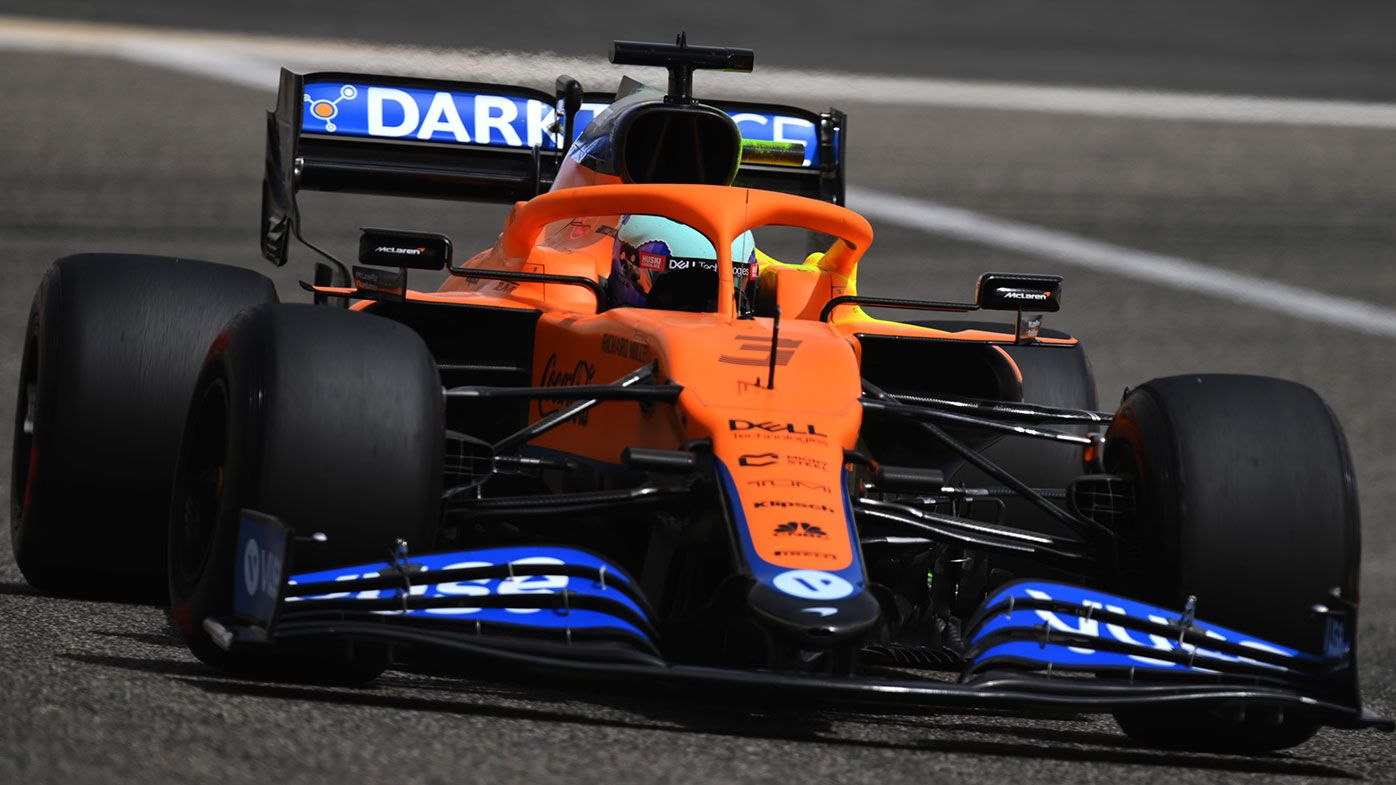 Daniel Ricciardo in action for McLaren during the Bahrain test.