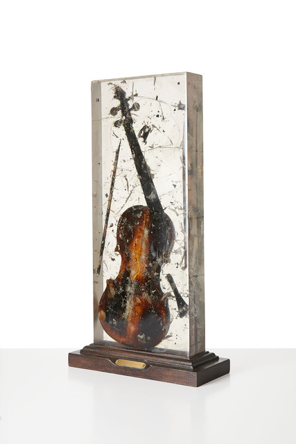 Arman, ‘Colère de Violon’, 1966, Sculpture, Burnt violin in Plexiglas, Galleri GKM