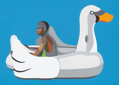 Derrick Adams, ‘Boy on Swan Float’, 2020