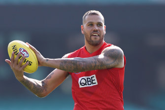 Lance Franklin is in line to face the unbeaten Demons at the MCG on Saturday night.