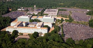 File - Aerial view of the Central Intelligence Agency (CIA) headquarters, Langley, Virginia.