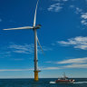 Wind turbines stand on the EDF Blyth Offshore Demonstrator (BOD) wind farm, operated by EDF Energy Renewables Ltd., off the Northumberland coast in Blyth, U.K., on Friday, June 22, 2018. Electricite de France SA Chief Executive Officer Jean-Bernard Levy said it’s too risky to invest in large wind power projects without subsidies because swings in electricity prices would endanger returns for developers and their shareholders. Photographer: Matthew Lloyd/Bloomberg