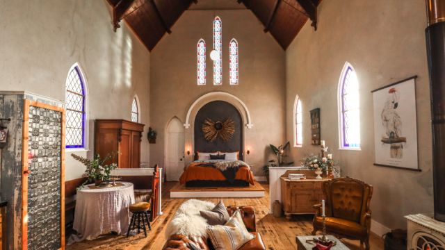 Behind the doors of a church converted into a luxe staycation