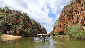 Nitmiluk Tours use flat bottom boats that don’t block the views on offer. 