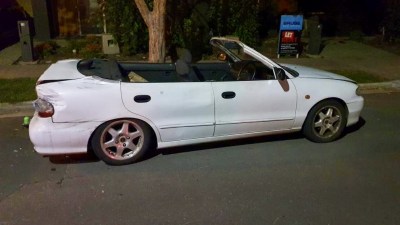Unlicensed Adelaide driver caught in home-made Hyundai Excel convertible